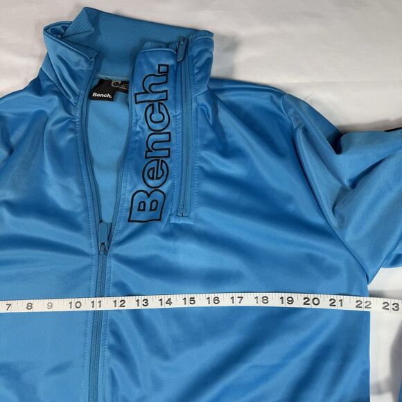 Bench Blue Men Large Athletic Zip Up Jacket Streetwear Sweatshirt EUC - Picture 4 of 7